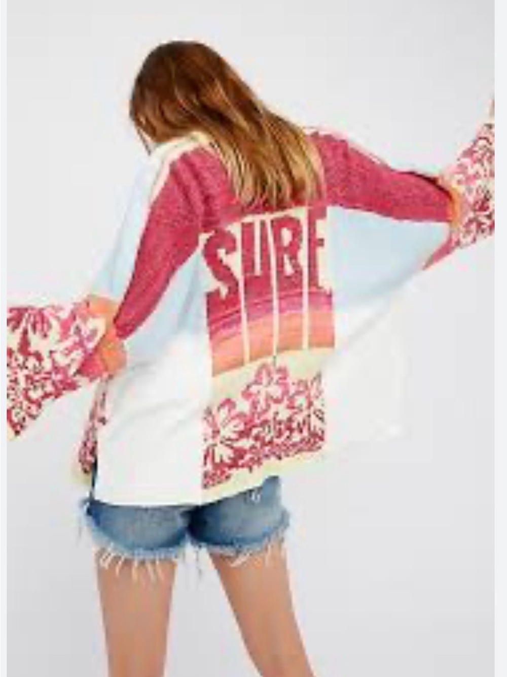 Free People Surf Sweater Kimono M/L NWT $228 As seen on TikTok